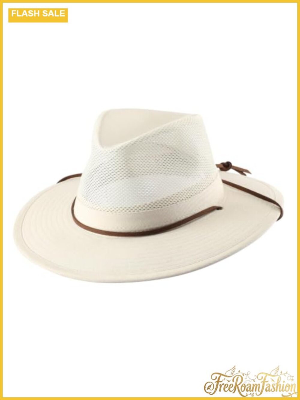 Cotton Wide Brim Fedora Sun Hat UPF 50+ Adjustable Fit Outdoor